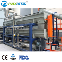 Línea de Reciclaje de Botellas PET de Nuevo Diseño Polyretec, 3000 KG/H, Máquina de Lavado y Reciclaje de Plástico para Botellas, Aprobada por la FDA