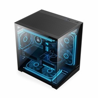 Boîtier de PC de bureau Weisheng Sea View en verre trempé, fond incliné, pour refroidissement liquide 240, châssis de jeu DIY MicroATX