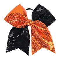 OKAY Ikat Rambut Pita Elastis 7 Inci dengan Payet, Ikat Rambut Besar untuk Cheerleader, Penjepit Kuncir Kuda, Pita Rambut untuk Wanita, Anak Perempuan, Remaja