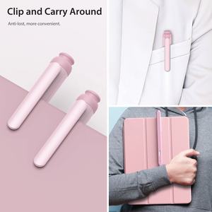 Porte-crayons en silicone à chargement sans fil <span class=keywords><strong>MoKo</strong></span> avec 3 pièces plume anti-dérapante étui à crayons magnétique pour Apple <span class=keywords><strong>Pencil</strong></span> 2nd - Product Image 6