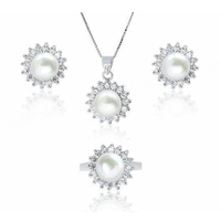 Ensemble de bijoux en argent sterling 925 avec perles naturelles de qualité AAAA, options plaquées or, certifié par une tierce partie, nouveau design tendance