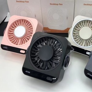 Ventilateur de bureau Afam Cooling 7-9,9 pouces avec écran tactile numérique rechargeable et lumière pour montage mural en dortoir - Product Image 3