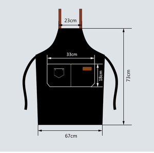 Delantal de Lona Impermeable Personalizado - Resistente al Aceite, Ajustable y Lavable para Carpintero, Barista, Camarero y Cocina - Product Image 5
