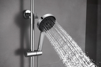 Ensemble de mitigeur de douche de salle de bain moderne de style minimaliste en laiton chromé à 3 fonctions, combinaison de robinet de douche pour baignoire