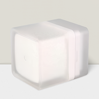 15g 30g 50g pots de pompe airless givrés clairs cosmétiques carrés de luxe uniques pour la crème hydratante de visage