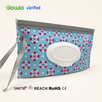 Sacs de lingettes humides en plastique vides et rechargeables personnalisés d'usine UIOWIO, pochettes pour lingettes humides pour bébé, étuis de voyage en EVA pour lingettes humides