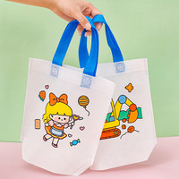 Sacs fourre-tout non tissés à motifs scolaires, pochettes portables sur le thème éducatif pour enfants, pour le shopping, les cadeaux et le transport quotidien des étudiants