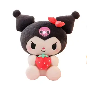 LINDA toy New Strawberry Kuromi Plush Toy Strawberry My Melody Doll Gift Cute Grab Doll
