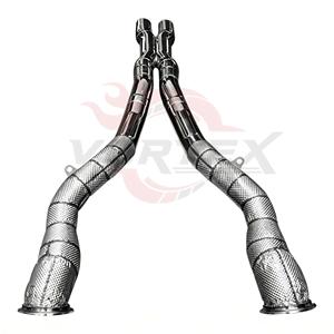 Vortex Stainless Steel Valved <b>Exhaust</b> for Ferrari F12 Berlinetta 6.3L with Mid Section Dual Silencer Quad Tips Assembly - Product Image 5