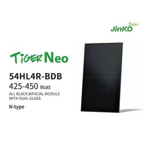 JINKO Tiger NEO 54HL4R-BDB 425-450วัตต์แผงเซลล์แสงอาทิตย์ชนิด N สีดำทั้งหมด425 430 435 440 445วัตต์โมดูล befacial 450 PV - Product Image 2