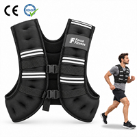 VIGFIT Soldes Exceptionnelles Gilet Lesté Rembourré 12 LB avec Sangles Avant Réglables pour Entraînement de Fitness en Salle de Sport
