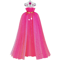 Costume de fête d'anniversaire pour enfants, cape de prince et de princesse avec couronne pour les tenues de fête d'anniversaire des enfants