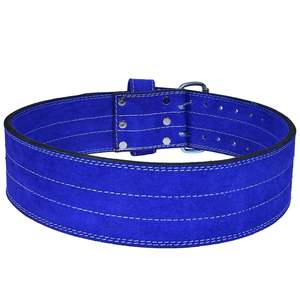 Customizable Logo Adjustable Men's Fitness Training Belt <b>Suede</b> Leather Double Prong Powerlifting Weight Lifting Posture Support - Product Image 3