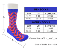 Chaussettes de sport sans couture avec logo personnalisé, imprimées numériquement en 3D, brodées, design tendance, chaussettes de compression unies, sublimation