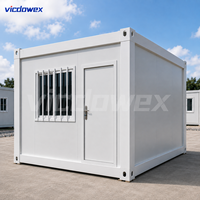 Vicdowex Maison Conteneur Modulaire Préfabriquée Détachable de 20 pieds en Panneaux Sandwich d'Acier Contemporains, Bâtiment de Bureau à Assemblage Rapide