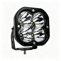 Nouvelle lampe de travail LED carrée de 5 pouces 40W, étanche IP67, 12V-48V, lampe auxiliaire de conduite, tout-terrain, voiture, camion, chariot élévateur, 4400 lumens