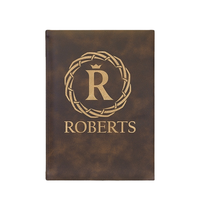 Cuaderno/Diario Ecológico de Cuero Negro Moderno, Tamaño A5/Personalizable, Papel Rayado - Compañero de Escritura Elegante y Sostenible