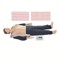 KyrenMed-Maniquí de Primeros Auxilios para Adultos, Dispositivo de ECG de Cuerpo Completo con Pantalla de Ordenador ACLS para Entrenamiento Universitario