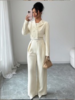 Droma - Grande réduction - Costume élégant pour femmes de bureau - Impression de logo de haute qualité - Ensemble 2 pièces - Coupe ajustée