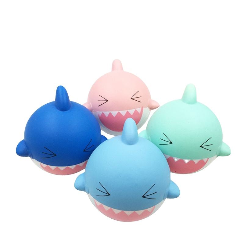 Factory Wholesale Best Seller Kawaii Squishy Shark Stress Relief Toy with Custom Logo
