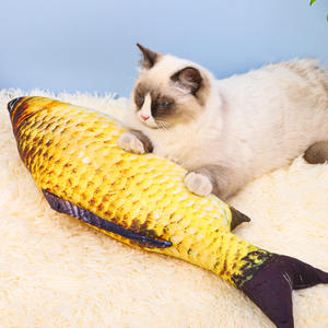 Simulación de forma de <span class=keywords><strong>pez</strong></span> realista Fluffy Catnip Doll Toys Realista Fish Catnip Toy para gatos Play - Product Image 1