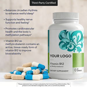 Natural <strong>Vitamin</strong> <strong>B12</strong> <strong>Methylcobalamin</strong> Capsules Support Nerve Health 60 Count Third-Party Certified - Product Image 2