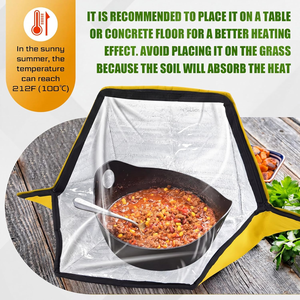 <span class=keywords><strong>Four</strong></span> <span class=keywords><strong>solaire</strong></span> portable de luxe avec batterie de cuisine complète, grilles de déshydratation et thermomètre, idéal pour le camping et les activités de plein air - Product Image 2