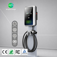 Estación de Carga para Vehículos Eléctricos de Nivel 2, 22KW, Trifásica, con RFID, OCPP, WiFi, Pantalla LCD, Control por Aplicación, IP65, WrightCharge