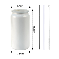 Lot de 25 gobelets isothermes à double paroi en acier inoxydable de 16 oz, écologiques, blancs, pour sublimation, type Mason Jar, pour eau, cola, café