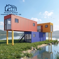 ZN Maison conteneur à montage rapide à deux étages, bureau de chantier modulaire, hébergement portable pour travailleurs, unité de logement temporaire