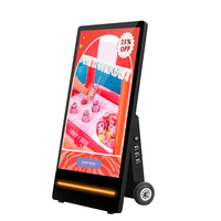 Affichage numérique LCD extérieur étanche de 43 pouces alimenté par batterie, système d'exploitation Android tout-en-un, affichage d'affiches avec éclairage LED frontal