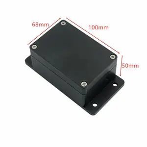 waterproof out door box ip65 black color Water proof enclosure 12345 plastic enclosure 100*68*50mm lack color junction box