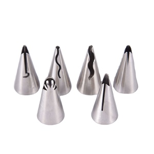 Outils de pâtisserie DIY, 7 pièces, douilles <span class=keywords><strong>à</strong></span> pâtisserie en acier inoxydable écologiques en forme de pilier pour la décoration de gâteaux, tulipe, sphère, <span class=keywords><strong>fouet</strong></span> - Product Image 1