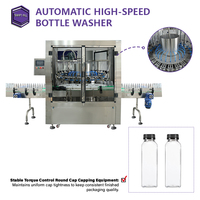 Laveuse de bouteilles entièrement automatique à commande PLC en acier inoxydable 304 robuste pour eau pure, shampoing, gel, aliments et boissons