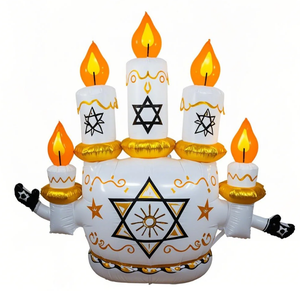 Nouveau design Hanukkah Festival accessoires de chandelier gonflable décoration de jardin de cour extérieure gonflable - Product Image 1