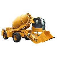 Bétonnière mobile auto-chargeante SLM3500S, poids opérationnel 8100 kg, capacité du tambour 5,3 m³, avec benne de chargement hydraulique