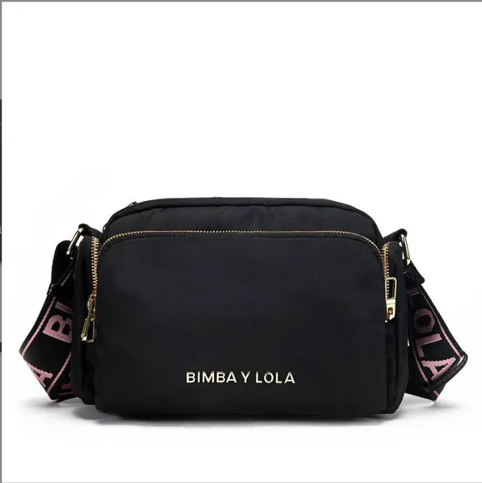 Wholesale factory OEM trendy high quality waterproof black cross body bag outdoor simple shoulder bag