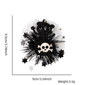 Accesorios para el cabello Recién llegado Horquilla de Halloween Tocado Decoración de Fiesta infantil Arañ<span class=keywords><strong>a</strong></span> Calabaza Adorno de malla - Product Image 6