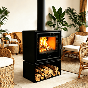 Chimenea <span class=keywords><strong>de</strong></span> <span class=keywords><strong>Leña</strong></span> para Interiores, Estufa sin Humo, Chimenea Independiente para Exteriores - Product Image 1