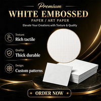 Papier d'art spécial gaufré à texture tissée en lin blanc n°5, matériaux recyclés, 100-400 GSM, pour l'impression d'emballages universels