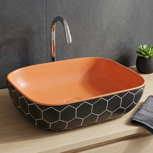 Comptoir de salle de bain moderne en granit de surface solide couleur ivoire, résistant à l'eau, écologique, durable, à l'apparence élégante - Product Image 4