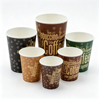 Gobelets jetables biodégradables en papier kraft à paroi simple, écologiques, avec logo personnalisé, pour gaufres, frites, fêtes, imprimés