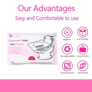 Pack de voyage OEM 10 feuilles 16 g Couvre-siège de toilette jetable en papier de pâte à papier pour l'apprentissage de la propreté des enfants - Product Image 6
