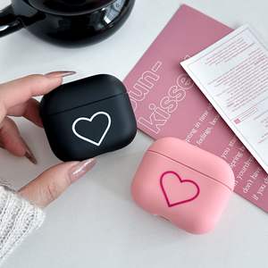 Coque d'écouteurs PC mate Sweetheart pour Airpods Pro 3, design simple, coque arrière de haute qualité pour Airpods 4 - Product Image 4