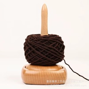 Support rotatif pour bobines de fil en bois de hêtre, pour travaux manuels de tricot à domicile - Product Image 2