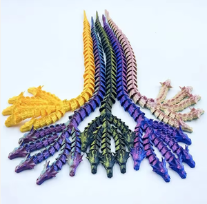 Trendy leveranciers groothandel decoraties 3D geprinte plastic Frozen film tv thema 1/12 schaal vijfkoppige slang Chinese draak - Product Image 1