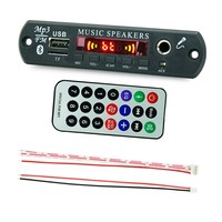 Placa Decodificadora de MP3 con Pantalla LED, Decodificador de Altavoces, Módulo Bluetooth 5.3, Accesorios para Placa Amplificadora de Audio Karaoke, 12V USB/TF/AUX