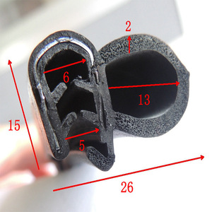 Bande d'étanchéité angulaire 26x15x13mm en matériau EPDM pour portes de voiture - Product Image 1