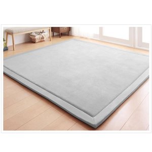 Tapis de jeu pour enfants Kidplay, tapis à bords larges personnalisés, tapis d'éveil en velours corail, tapis de jeu pour ramper - Product Image 3