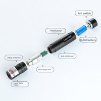 Lampe torche LED verte et rouge à faisceau longue portée, en alliage d'aluminium, rechargeable par USB, batterie 16340 – Offre Spéciale